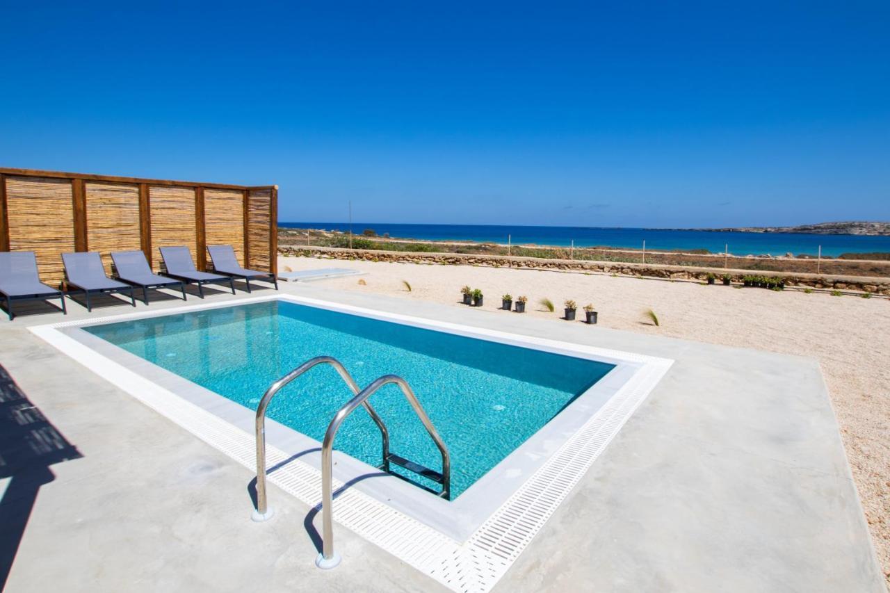 Cato Agro 5, Seafront Villa With Private Pool Afiártisz Kültér fotó