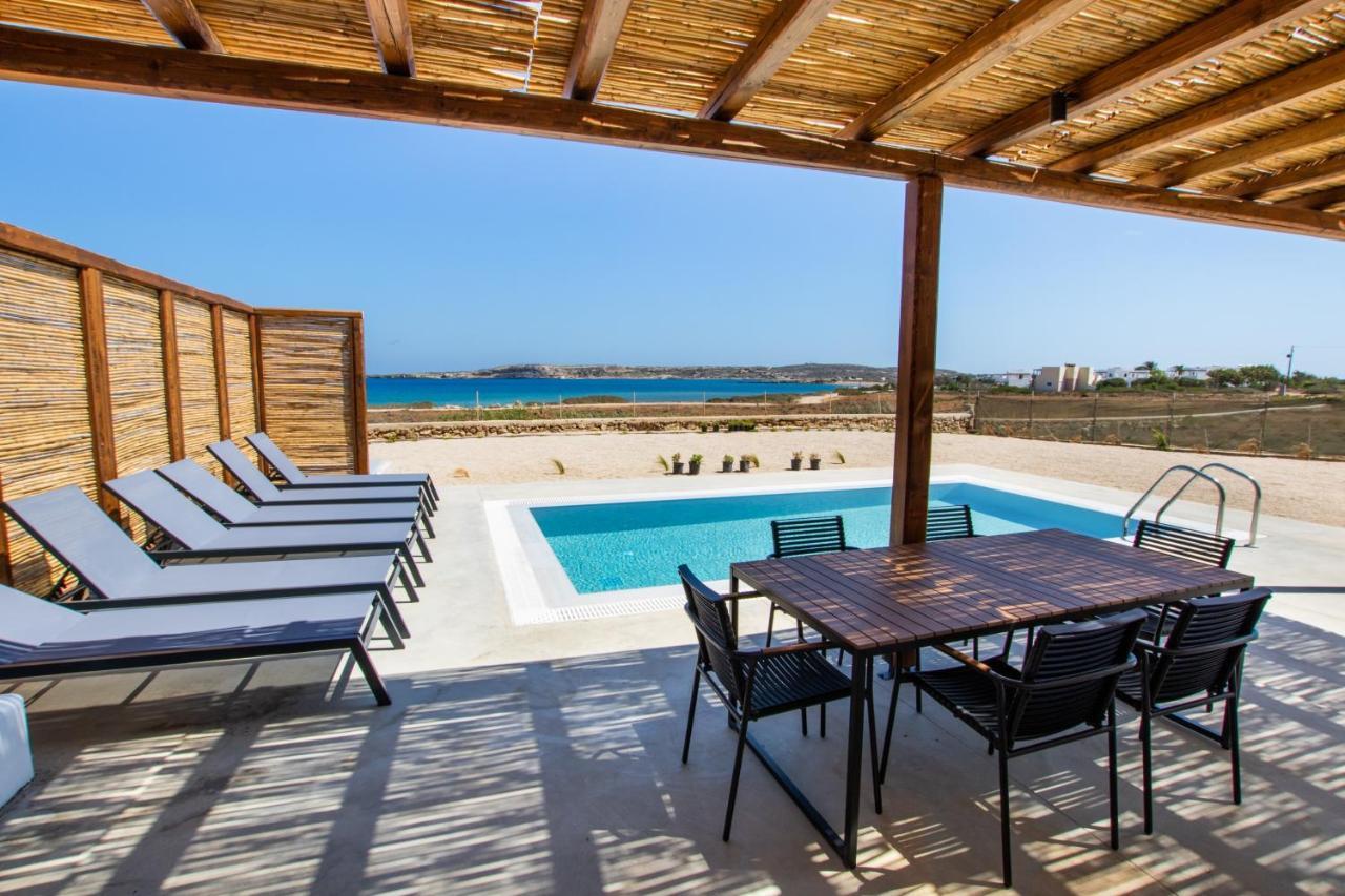Cato Agro 5, Seafront Villa With Private Pool Afiártisz Kültér fotó